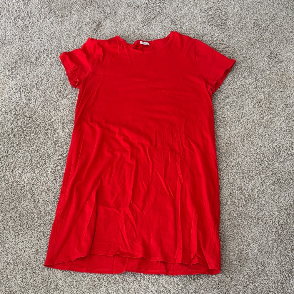 Red Women's Shirt Dress